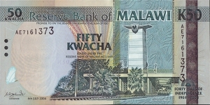 Malawi 2004 50 Kwacha.

40 Years of Independence. Banknote