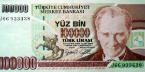 100.000 Lira Banknote