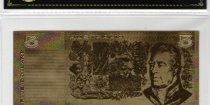 Novelty gold 1967 Australia $5 Banknote