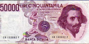 50.000 Lire__
pk# 113 a__
06.02.1984 Banknote
