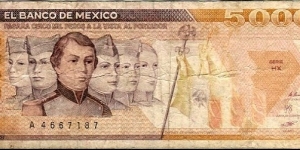 5.000 Pesos__
pk# 88 b__
24.02.1987__
series HV Banknote