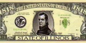 1818 States of Illinois__ pk# NL__ (ACC American Art Classics)__ Not Legal Tender  Banknote