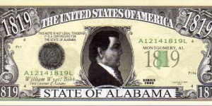 1819 State of Alabama - pk# NL - ACC American Art Classics - Not Legal Tender  Banknote