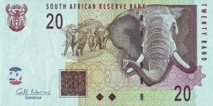 South Africa N.D. (2009) 20 Rand. Banknote