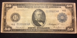 A nice $50 FRN from the first series. Banknote