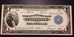 A very nice 1918 $1 FRBN from Cleveland. Banknote