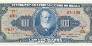 Brasil  100 Cruzeiros Banknote
