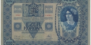 AustroHungary 1000 Korona 1902(Hungarian) Banknote