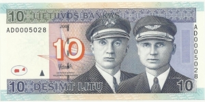 Lithuania 10 Litu 2007 Banknote