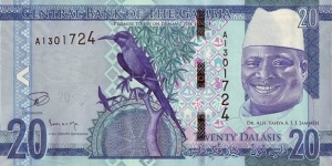 The Gambia N.D. (2015) 20 Dalasis. Banknote