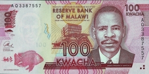 Malawi 2013 100 Kwacha. Banknote