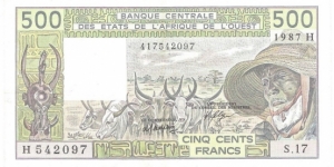 500 Francs(Niger) Banknote