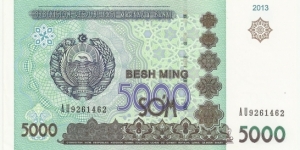 Uzbekistan 5000 Som 2013 Banknote
