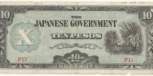 Japanese-Occp X(Ten) Pesos 1942 (Philippines) Banknote