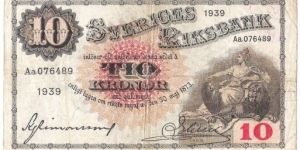10 Kronor(1939) Banknote