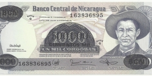 Nicaragua 1000 Cordobas 1985(overprinted 500.000) Banknote