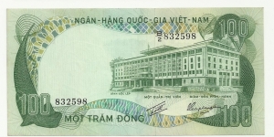 VietNam-South 100 Ðồng ND(1972) Banknote