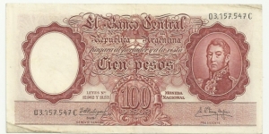 Argentina 100 Pesos ND(1957-67) Banknote