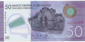 Nicaragua 50 Cordobas 2014 Banknote