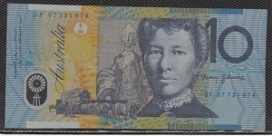 1997 $10 polymer note. DF97 last prefix scarce Banknote