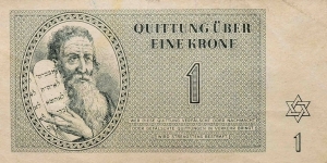 1 Krone - Terezin, Theresienstadt Banknote