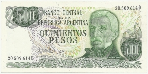 Argentina 500 Pesos ND(1976) Banknote
