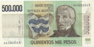 Argentina 500000 Pesos ND(1976-83) Banknote