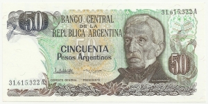 Argentina 50 Pesos Argentinos ND(1983-85) Banknote