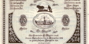 10 Heller St. Aegidi Notgeld Banknote