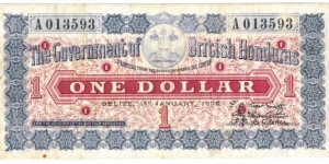 1 Dollar(British Honduras/ Fake note) Banknote