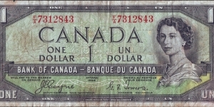 Canada 1954 1 Dollar.

Devil's Head. Banknote