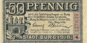Notgeld
Burg Banknote