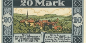 Notgeld
Maulbronn Banknote