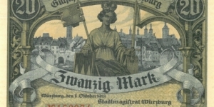 Notgeld:
Wurzburg Banknote