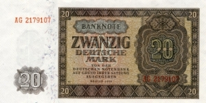 20 Mark - East Germany Banknote
