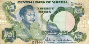 20 Naira - Central Bank of Nigeria Banknote