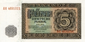 5 Mark - East Germany Banknote