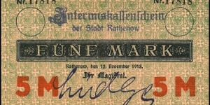 Notgeld
Rathenow Banknote