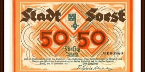 Notgeld
Soest Banknote