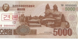 Korea-North 5000 Won 2013-Specimen Banknote