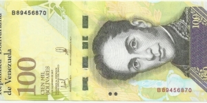 VenezuelaBN 100000 Bolivares 2017 Banknote