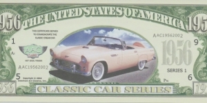 1956 - Classic Car Series - pk# NL - ACC American Art Classics - Not Legal Tender  Banknote
