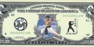 1'000'000 - Martial Arts - pk# NL - ACC American Art Classics - Not Legal Tender  Banknote