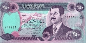 250 - Iraqi dinar

Signature: Isam Rasheed Hawaish Banknote