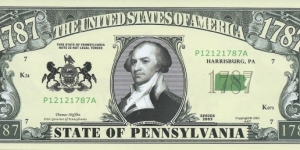 1787 - State Of Pennsylvania - pk# NL - ACC American Art Classics - Not Legal Tender  Banknote