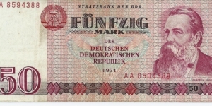 GERMAN DEMOCRATIC REPUBLIC - 50 Mark der DDR - pk 30a Banknote