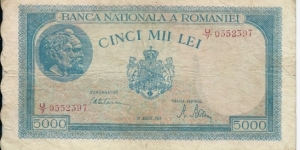 5.000 Lei - pk 56a Banknote