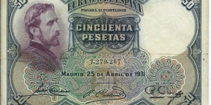 50 Pesetas - pk 82 Banknote