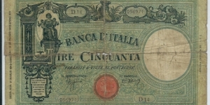 50 Lire - pk 64 - 31.03.1943 Banknote