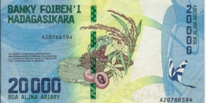 20.000 Ariary - pk 104 Banknote